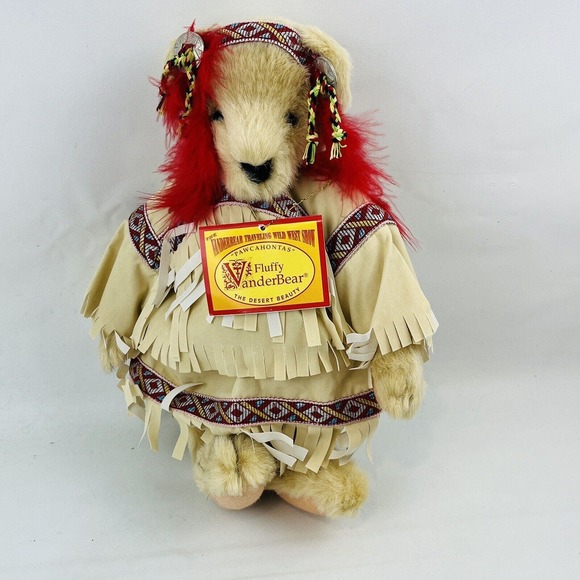 Wild West Fluffy Vanderbear Plush Bear 12" Traveling‎ Rodeo Show NABCO 1991 - Picture 1 of 5
